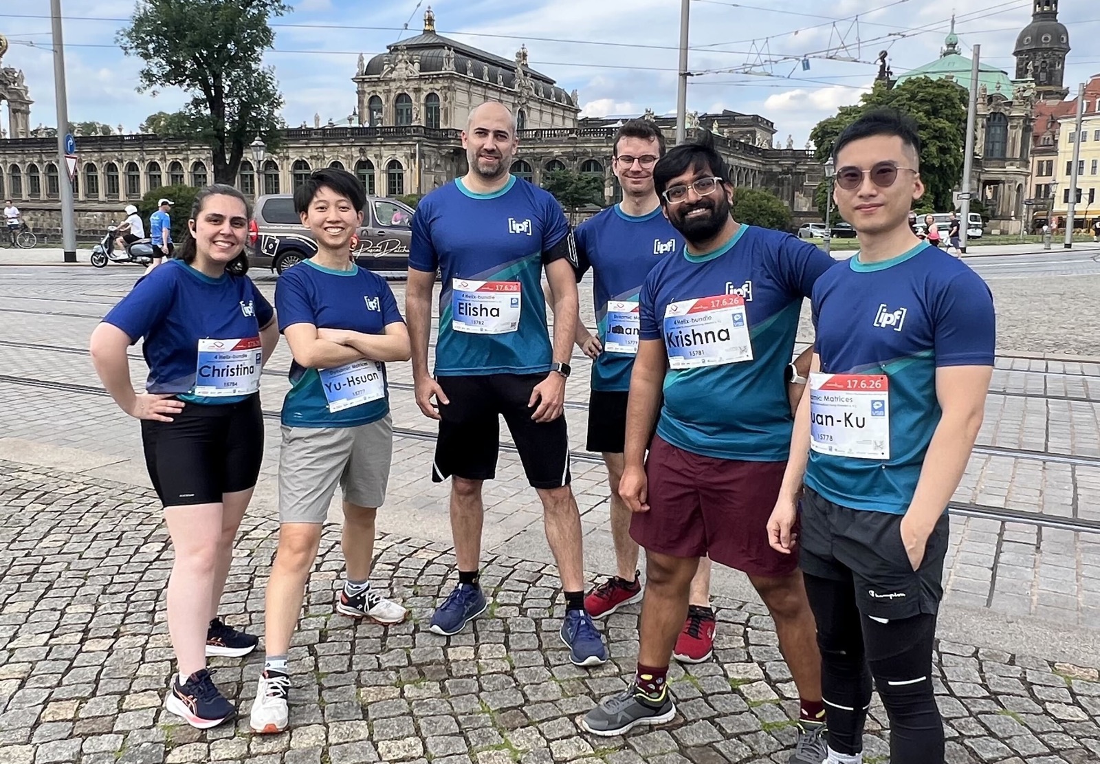 Krieg Lab members at the Dresden city run